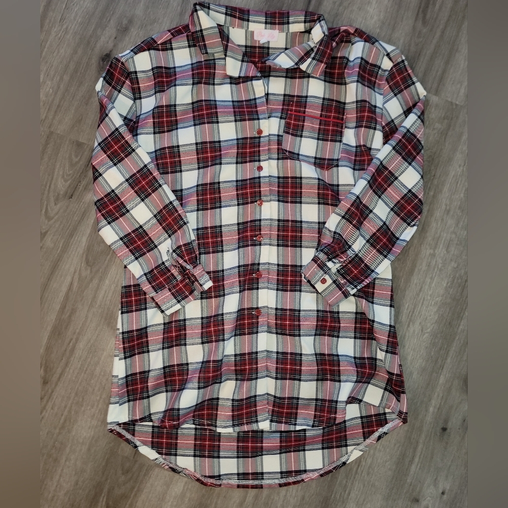 Pink Lily Boutique Plaid sleep shirt